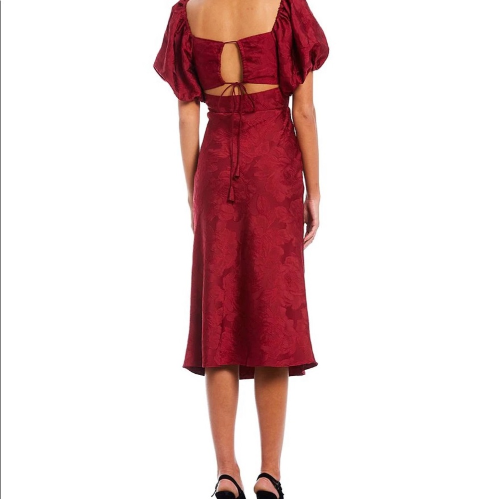 Sachin & Babi
Gabby Floral Jacquard Sweetheart Neck Short Puff Sleeve CutOutBack - Picture 4 of 9